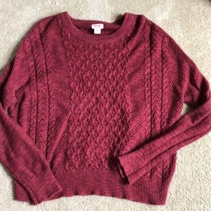 Red cropped sweater